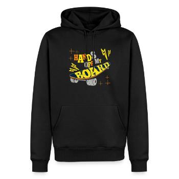 Skateboarder Mains De Ma Planche Drôle Skateboard - Sweat à capuche Premium bio Homme - noir - Devant - Nico (187cm)