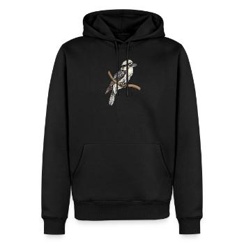 Kookaburra I Eisvogel Naturschutz für Ornithologe - Männer Premium Bio Hoodie - Schwarz - Vorne - Nico (187cm)