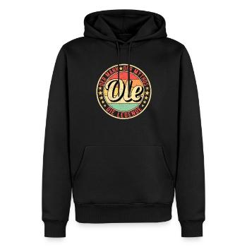 Ole Der Mann Der Mythos Die Legende - Männer Premium Bio Hoodie - Schwarz - Vorne - Nico (187cm)
