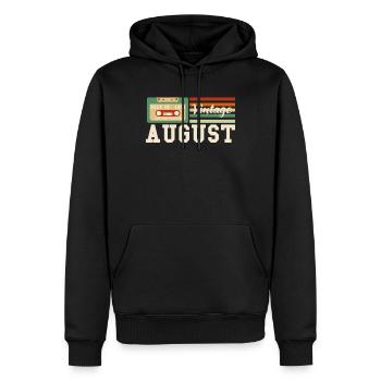 68. Geburtstag August Jahrgang 1954 Geschenkidee - Männer Premium Bio Hoodie - Schwarz - Vorne - Nico (187cm)