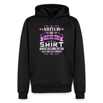 Abitur Gymnasium Damen und Herren Abi 2022 - Männer Premium Bio Hoodie - Schwarz - Vorne - Nico (187cm)