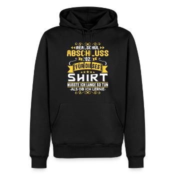 Realschule bestanden Realschulabschluss 2022 - Männer Premium Bio Hoodie - Schwarz - Vorne - Nico (187cm)