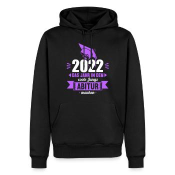 Abitur Gymnasium Damen und Herren Abi 2022 - Männer Premium Bio Hoodie - Schwarz - Vorne - Nico (187cm)