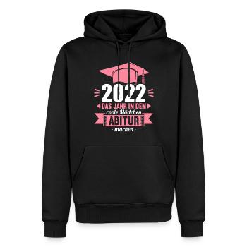 Abitur Gymnasium Damen und Herren Abi 2022 - Männer Premium Bio Hoodie - Schwarz - Vorne - Nico (187cm)