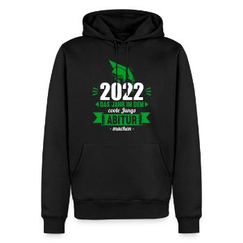 Abitur Gymnasium Damen und Herren Abi 2022 - Männer Premium Bio Hoodie - Schwarz - Vorne - Nico (187cm)