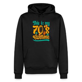 70s Party Outfit Costume 1970s Theme Party - Men’s Premium Organic Hoodie - black - Front - Nico (187cm)