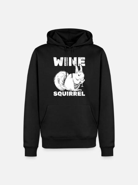Squirrel Wine Squirrel - Men’s Premium Organic Hoodie - black