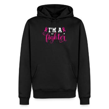 Je suis un survivant - Sweat à capuche Premium bio Homme - noir - Devant - Nico (187cm)