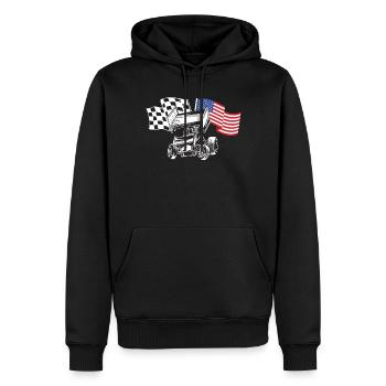 Sprint Car Racing Dicton - Sweat à capuche Premium bio Homme - noir - Devant - Nico (187cm)