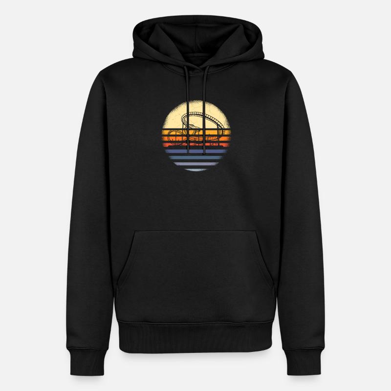 Achterbahn Geschenk - Männer Premium Bio Hoodie - Schwarz
