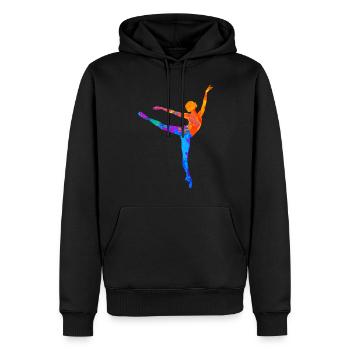Tanzen Ballett Frauen Tänzer Tänzerin Silhouette - Männer Premium Bio Hoodie - Schwarz - Vorne - Nico (187cm)