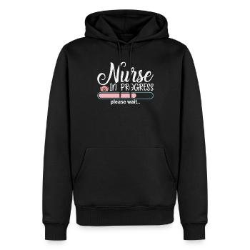 Krankenschwester in Arbeit - Männer Premium Bio Hoodie - Schwarz - Vorne - Nico (187cm)
