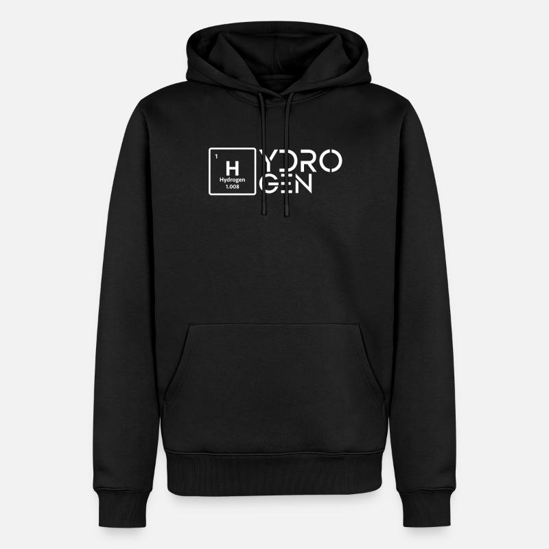 Wasserstoff Hydrogen Energie Element - Männer Premium Bio Hoodie - Schwarz