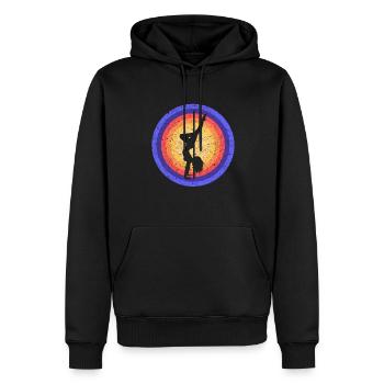 Pole Dancing Girls Silhouette Pole Dancer Pole - Men’s Premium Organic Hoodie - black - Front - Nico (187cm)