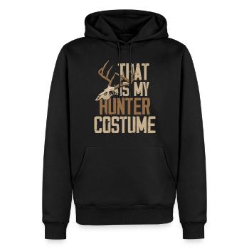 Chasseur de cerfs Buck Halloween - Sweat à capuche Premium bio Homme - noir - Devant - Nico (187cm)