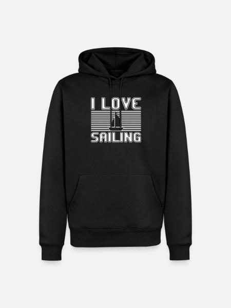 I love sailing - Men’s Premium Organic Hoodie - black