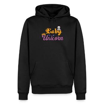 Bébé Einhorn Licorne - Sweat à capuche Premium bio Homme - noir - Devant - Nico (187cm)