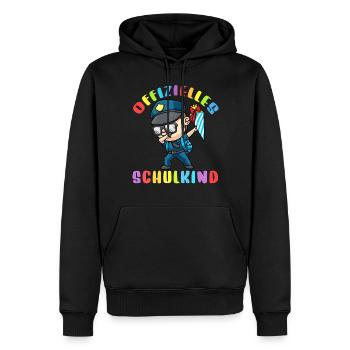 Schulkind Einschulung Polizei - Männer Premium Bio Hoodie - Schwarz - Vorne - Nico (187cm)