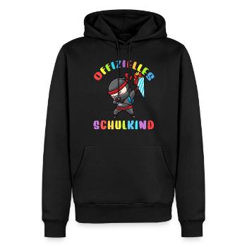 Schulkind Einschulung Ninja - Männer Premium Bio Hoodie - Schwarz - Vorne - Nico (187cm)