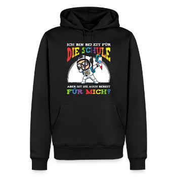 Schulkind Einschulung Astronaut - Männer Premium Bio Hoodie - Schwarz - Vorne - Nico (187cm)