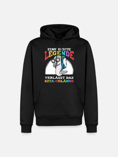 Schulkind Einschulung Delfin - Männer Premium Bio Hoodie - Schwarz