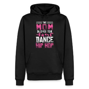 Cette maman adore danser le Hip Hop - Sweat à capuche Premium bio Homme - noir - Devant - Nico (187cm)