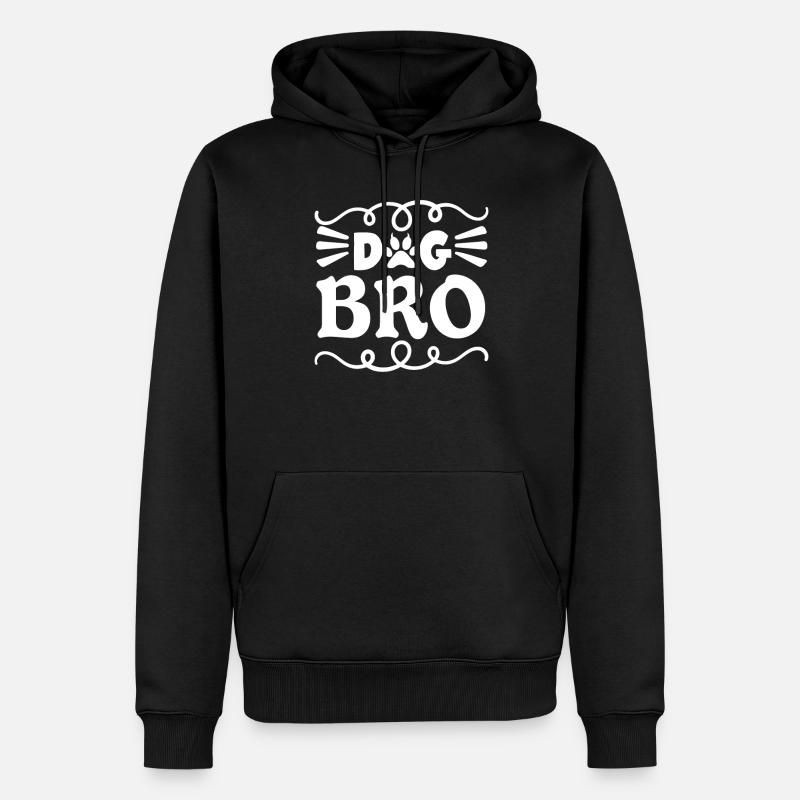 Chien Frère - Sweat à capuche Premium bio Homme - noir