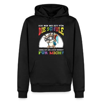 Schulkind Einschulung Reh - Männer Premium Bio Hoodie - Schwarz - Vorne - Nico (187cm)