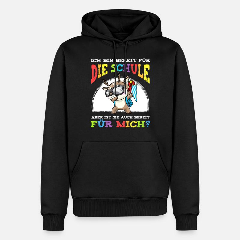 Schulkind Einschulung Reh - Männer Premium Bio Hoodie - Schwarz