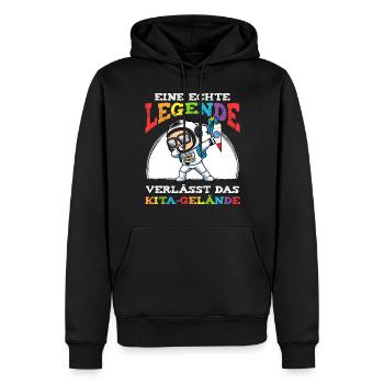 Schulkind Einschulung Astronaut - Männer Premium Bio Hoodie - Schwarz - Vorne - Nico (187cm)