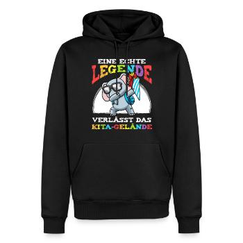 Schulkind Einschulung Elefant - Männer Premium Bio Hoodie - Schwarz - Vorne - Nico (187cm)