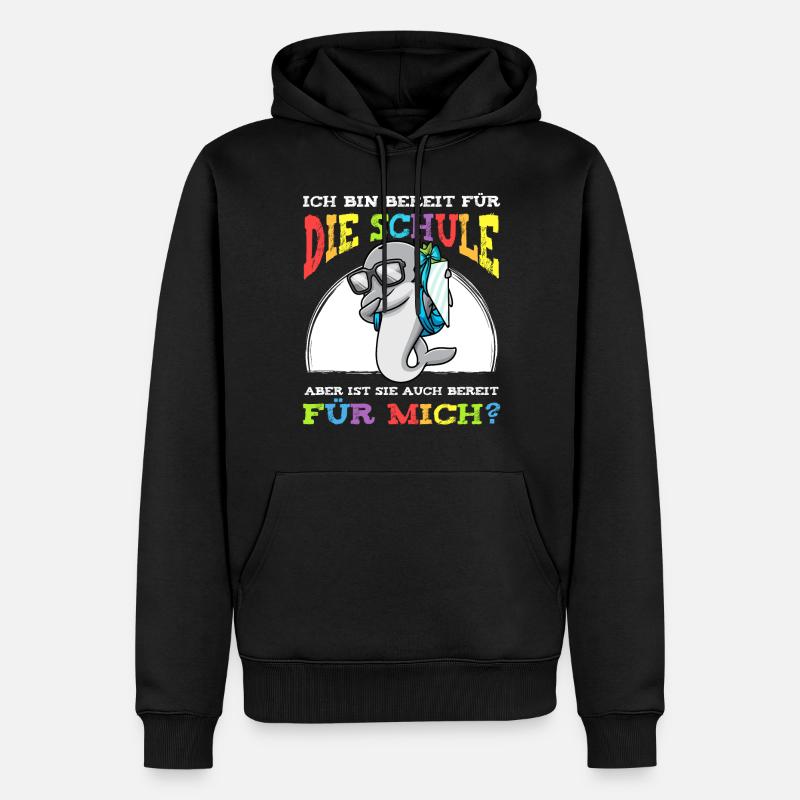 Schulkind Einschulung Delfin - Männer Premium Bio Hoodie - Schwarz