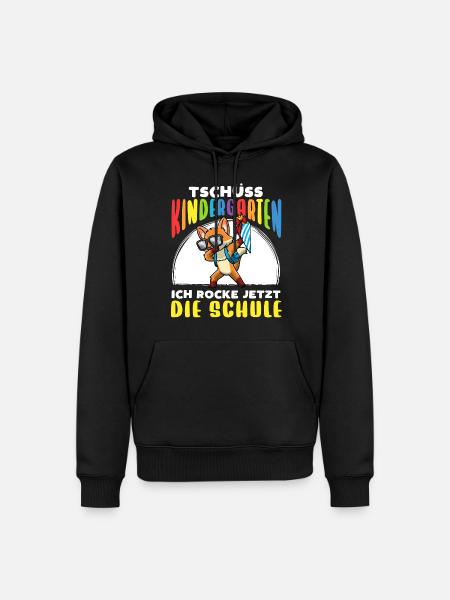 Schulkind Einschulung Fuchs - Männer Premium Bio Hoodie - Schwarz