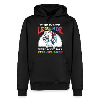 Schulkind Einschulung Hase - Männer Premium Bio Hoodie - Schwarz - Vorne - Nico (187cm)