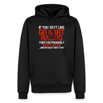 Kartsport Kart Driver Go Kart Gift Idea - Men’s Premium Organic Hoodie - black - Front - Nico (187cm)