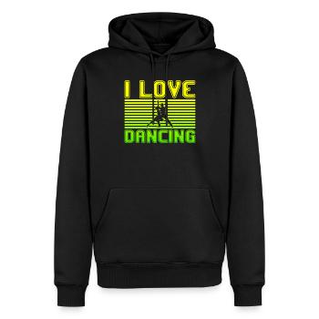I love dancing - Männer Premium Bio Hoodie - Schwarz - Vorne - Nico (187cm)