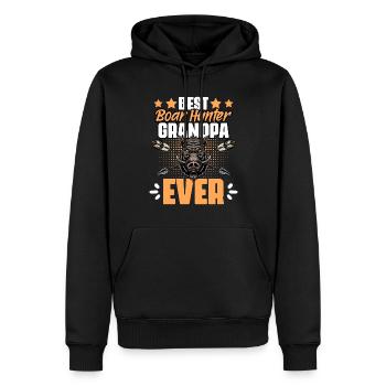 Wildschweinjäger Lustiger Schweine-Jagd-Humor für - Männer Premium Bio Hoodie - Schwarz - Vorne - Nico (187cm)