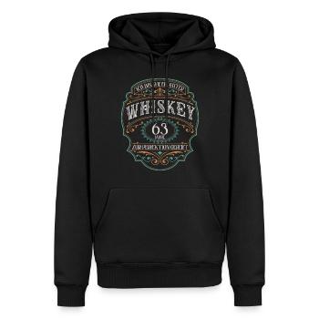 63 Jahre Ich bin wie guter Whisky 63. Geburtstag - Männer Premium Bio Hoodie - Schwarz - Vorne - Nico (187cm)