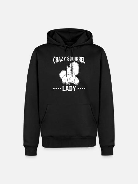 Crazy Squirrel Lady Squirrel Lovers - Men’s Premium Organic Hoodie - black