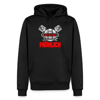 Handwerker Schrauber KFZ-Mechaniker Geschenk - Männer Premium Bio Hoodie - Schwarz - Vorne - Nico (187cm)