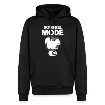Mode Écureuil sur Squirrel Lovers - Sweat à capuche Premium bio Homme - noir - Devant - Nico (187cm)