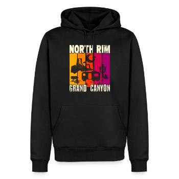 North Rim Grand Canyon Camping - Sweat à capuche Premium bio Homme - noir - Devant - Nico (187cm)