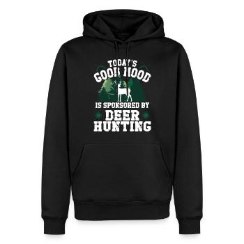 Chasseur de cerfs buck aujourd’hui - Sweat à capuche Premium bio Homme - noir - Devant - Nico (187cm)