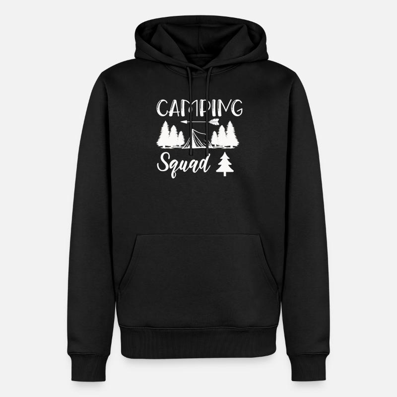 Camping Kader Wandershirt - Männer Premium Bio Hoodie - Schwarz