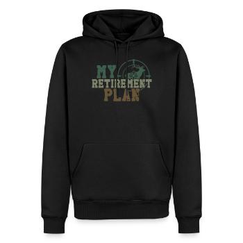 Chasseur de cerfs à la retraite - Sweat à capuche Premium bio Homme - noir - Devant - Nico (187cm)