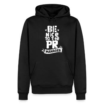 Seien Sie Nett Zu Dem Pr Manager Job Beruf - Männer Premium Bio Hoodie - Schwarz - Vorne - Nico (187cm)