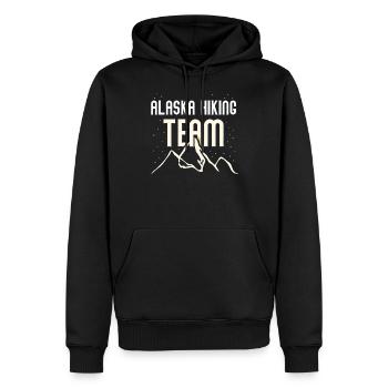 Alaska Wanderteam Wanderung Wandern Wanderer - Männer Premium Bio Hoodie - Schwarz - Vorne - Nico (187cm)