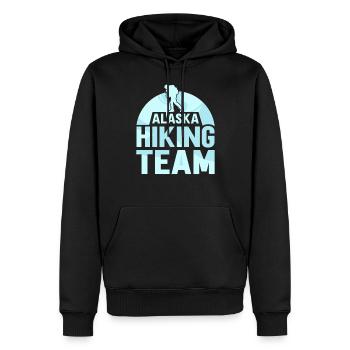 Alaska Wanderteam Wanderer Wandern Wanderung - Männer Premium Bio Hoodie - Schwarz - Vorne - Nico (187cm)
