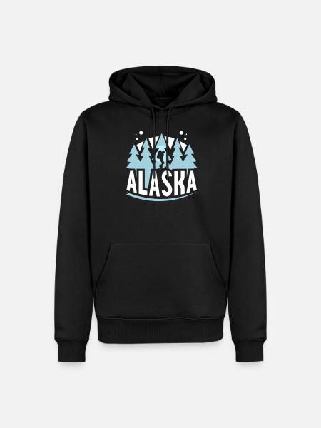 Alaska Hike Nature Hiking Hikers - Men’s Premium Organic Hoodie - black