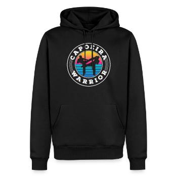 Capoeira Guerrier Arts Martiaux Passe-temps Brésilien - Sweat à capuche Premium bio Homme - noir - Devant - Nico (187cm)